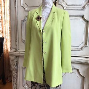 VTG DANA BUCHMAN LONG SILK BLAZER